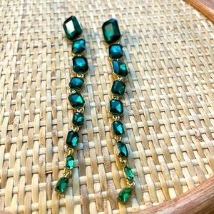 Green Dangling Earrings